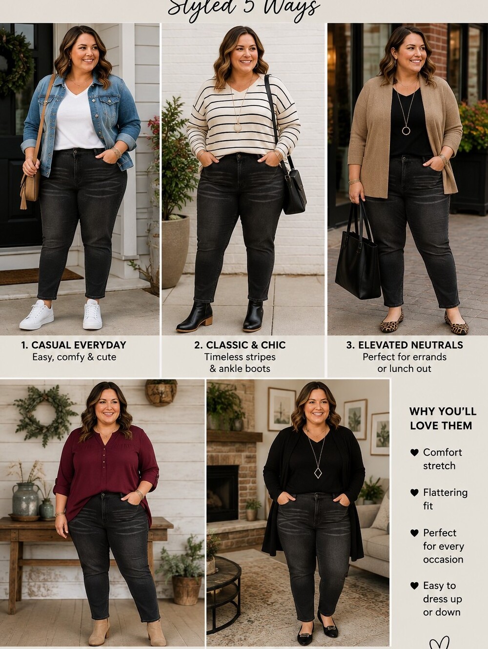 DG2  Diane Gilman Black Wash Jeggins